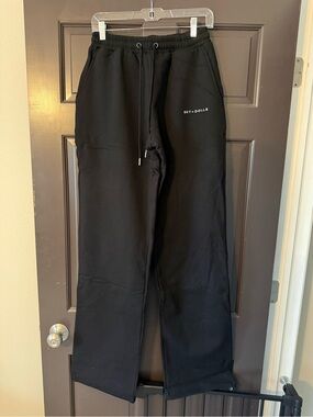 Sky Dolls Small Tall Long Black Drawstring Sweatpants Small Long ST NWOT